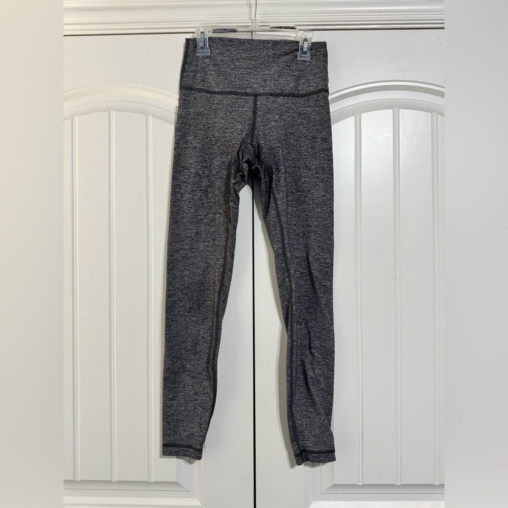 Lululemon Wunder Under Hi-Rise Tight 28" in Heathered Black